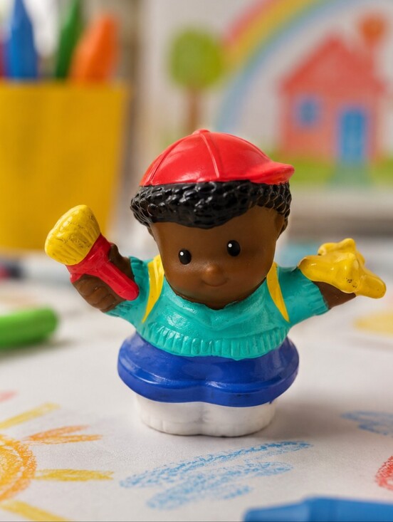 Fisher-Price Other - Fisher Price Little People Artist Student Figure Paintbrush Backpack